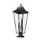 Z-Lite Gannon 5 Light Outdoor Pier Mounted Fixture, 16in. W x 41.25in. H, Black 5008PHXXLS-SQPM-BK - alternate 5